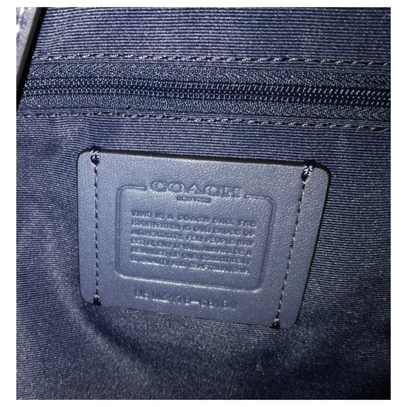 New Coach kleo carryall denim signature chambray tote bag purse - Picture 6 of 12